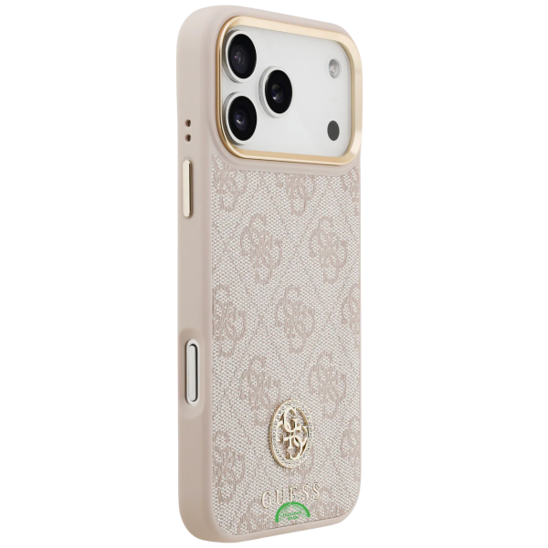 Hoesje voor iPhone 17 Pro Beige met Koord Gouden Rand – foto 2