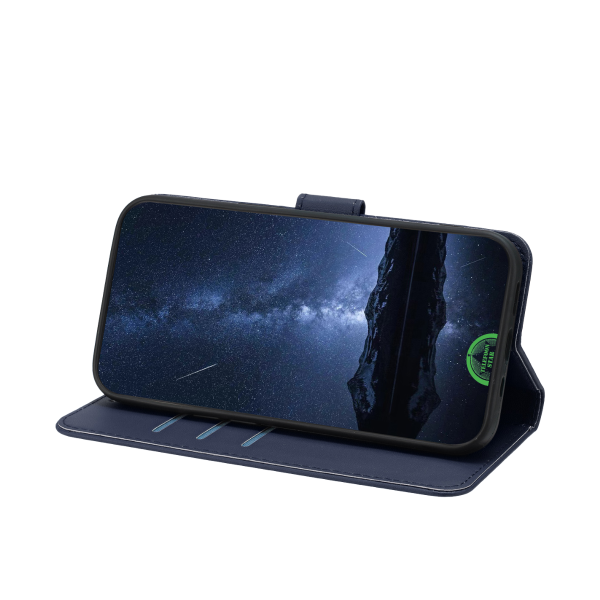 Hoesje voor Xiaomi Redmi A7 Pro Bookcase Blauw Leren Look Beschermhoes – foto 3