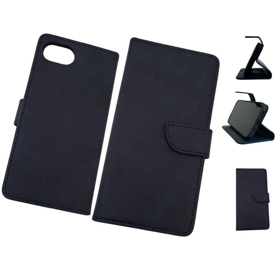 Hoesje voor iPhone 17e blauw Leerlook