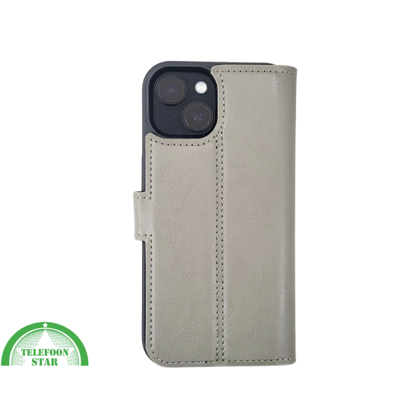 iPhone 15 Plus 2-in-1 Hoesje Groen Leer &ndash; Bookcase Met 2 in 1 Functie – foto 3