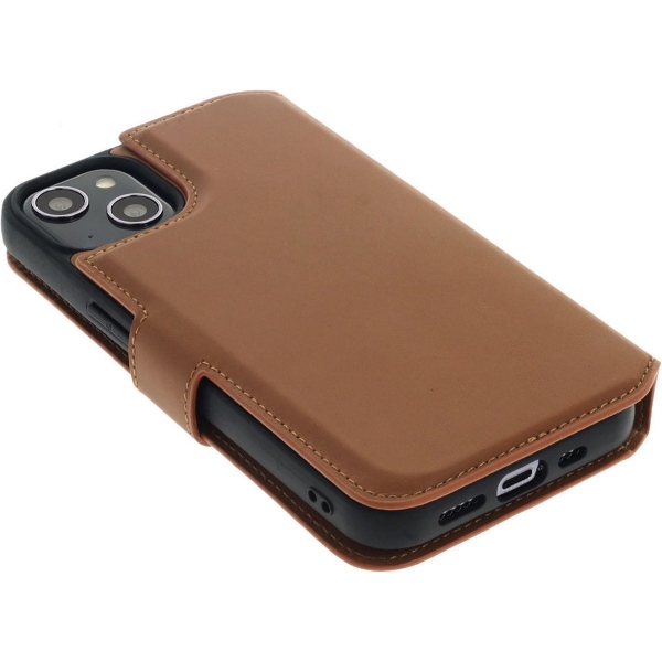 iPhone 15 2 in 1 Hoesje | 100% Leer | Minimalistisch | Bruin – foto 3