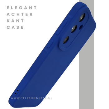 Hoesje voor Samsung Galaxy A37 Blauwe TPU siliconen Stijlvolle Bescherming