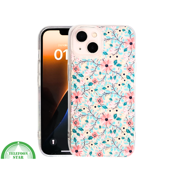 BlossomShell Floral Case &ndash; Bloemen Hoesje iPhone 13 / 14 | Telefoonstar.nl – foto 3