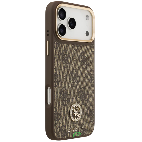 Hoesje voor iPhone 17 Pro Bruin Guess afneembare schouder- en polsband – foto 2