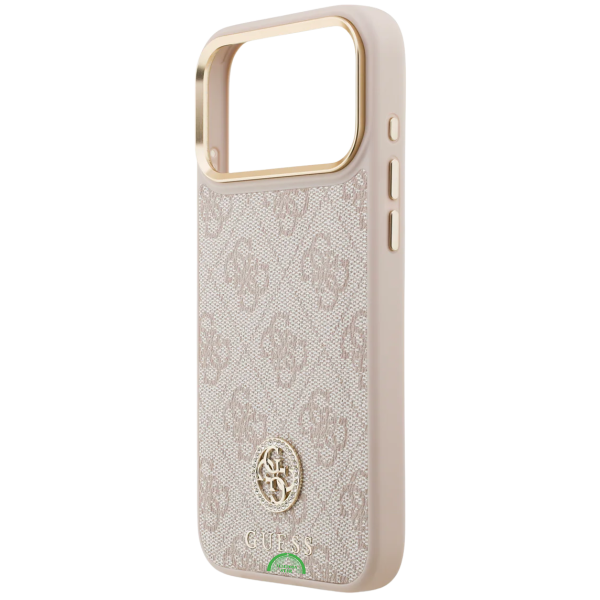 Hoesje voor iPhone 17 Pro Beige met Koord Gouden Rand – foto 3