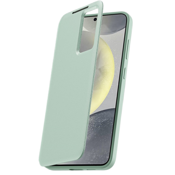 Samsung Galaxy S26 Ultra Licht Groen Lederlook Hoesje Smart View Cover – foto 5