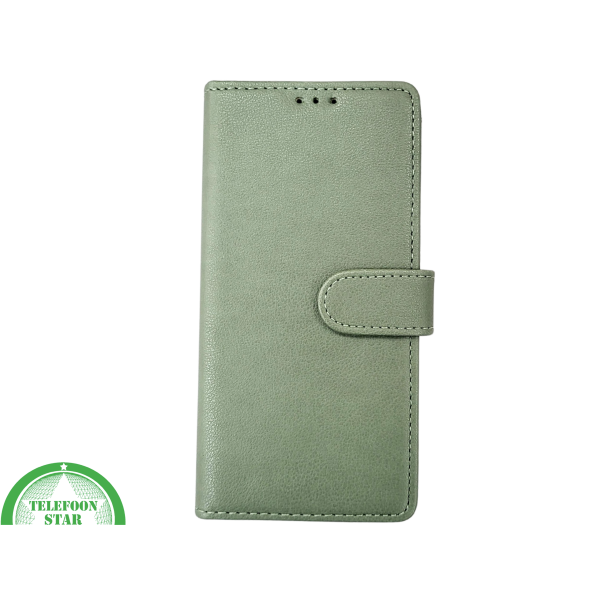 iPhone 15 2-in-1 Hoesje Groen Leer &ndash; Bookcase met Pasjeshouder – foto 2