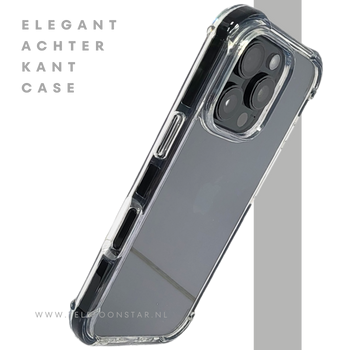 iPhone 16 Pro Transparant Hoesje met Verstevigde Randen &ndash; Heldere Achterkant Bescherming