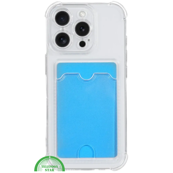 Hoesje voor iPhone 14 Pro Transparant met Kaartvak, Shockproof, Sterk &amp; Silicone – foto 2