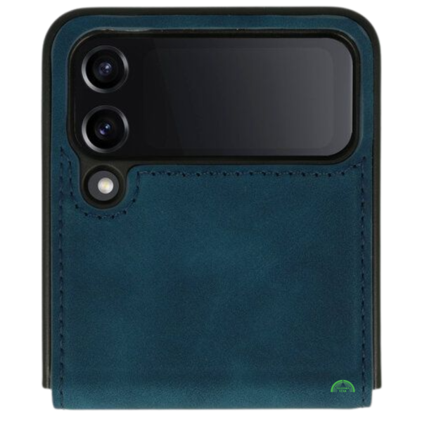 Hoesje voor Samsung Z Flip 7 FE Donkerblauw Wallet Case – foto 2