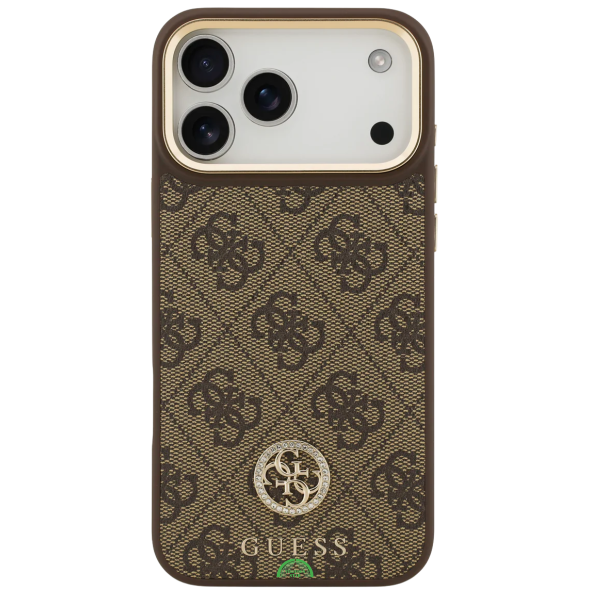 Hoesje voor iPhone 17 Pro Bruin Guess afneembare schouder- en polsband – foto 3