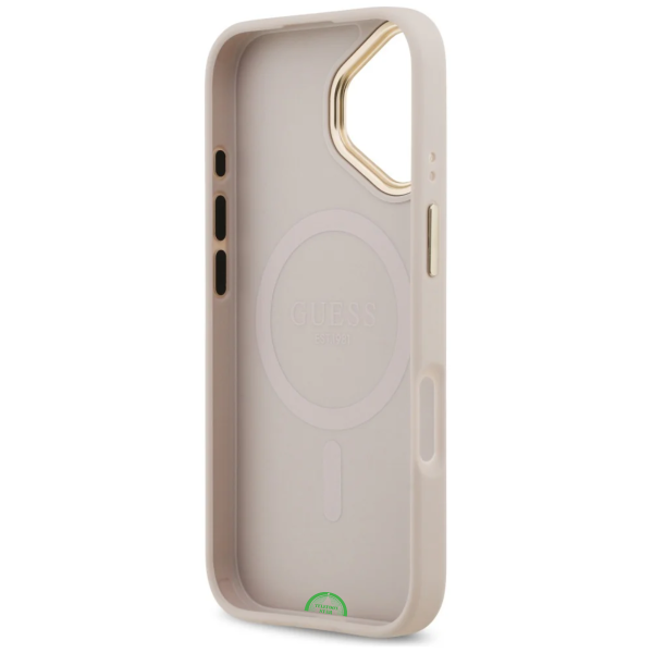 Hoesje iPhone 17 Beige met Goudkleurige Camera-Rand – foto 4