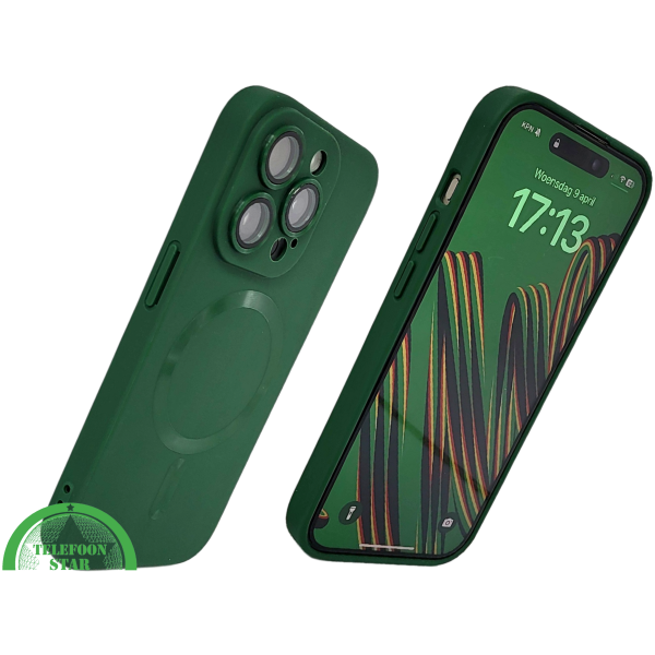 iPhone 15 Pro Max Groen Hoesje met Ringhouder &ndash; MagSafe &amp; Kickstand | Telefoonstar.nl – foto 2