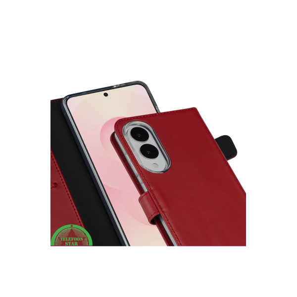   Hoesje voor Samsung S25 Edge Bookcase Rood – foto 4
