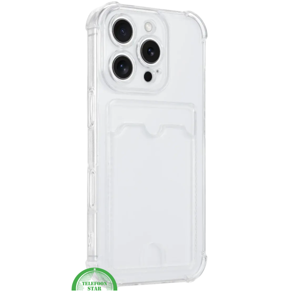Hoesje voor iPhone 14 Pro Transparant met Kaartvak, Shockproof, Sterk &amp; Silicone – foto 3