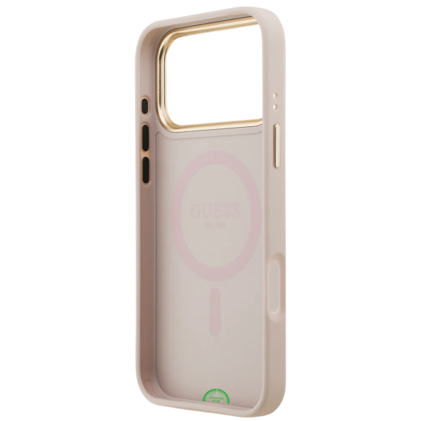 Hoesje voor iPhone 17 Pro Beige met Koord Gouden Rand – foto 6