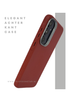 Samsung Galaxy A36 Hoesje Rood &ndash; Luxe Leren Backcover met Metalen Camera Bescherming