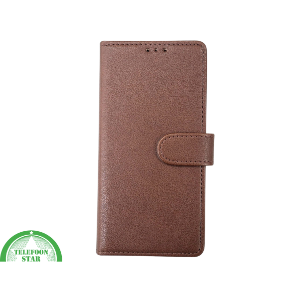iPhone 15 Plus Hoesje Donkerbruin &ndash; Bookcase met Pasjeshouder – foto 2