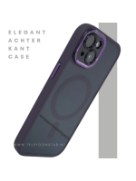 iPhone 15 Hoesje &ndash; Paars met Transparante Back & MagSafe | Elegant & Effici&euml;nt