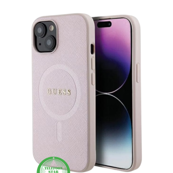 Hoesje voor iPhone 15 &ndash; RozeLuxe Design met Goudkleurig Logo