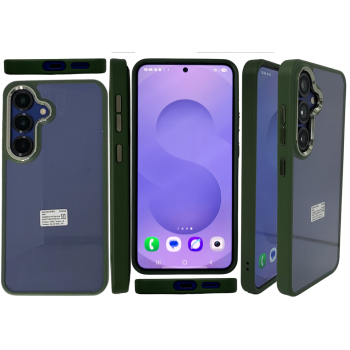 Hoesje voor Samsung Galaxy S26 Transparant met Groene Randen