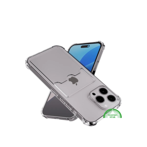 Transparant Hoesje voor iPhone 16 Pro Max met Kaartvak &ndash; Praktisch &amp; Beschermend, Slank &amp; Handig | Telefoonstar – foto 3