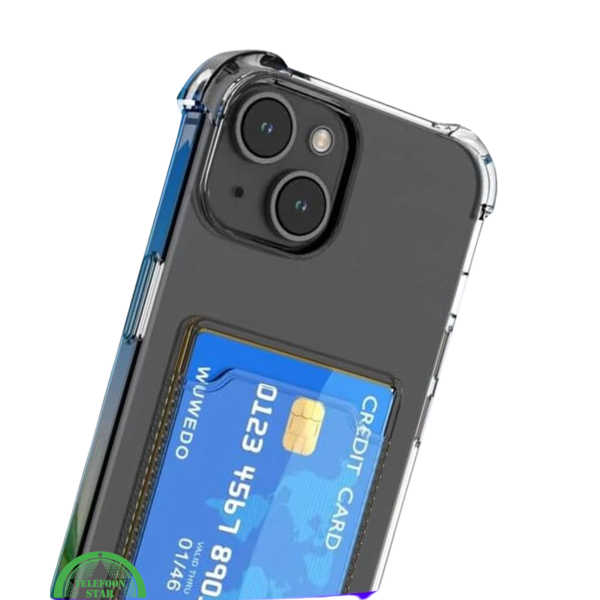 Transparant Shockproof Hoesje voor iPhone 14 met Kaarthouder Praktisch – foto 2