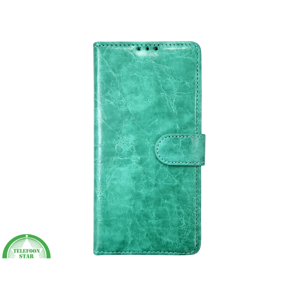iPhone 16 Pro Bookcase Hoesje &ndash; Turquoise Vintage Look – foto 2