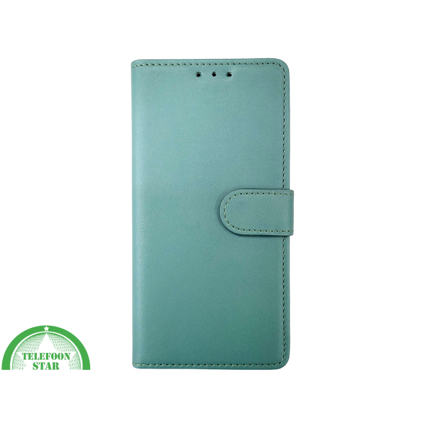 iPhone 15 Plus Bookcase Hoesje Groen &ndash; Leren Case met Pasjeshouder – foto 2