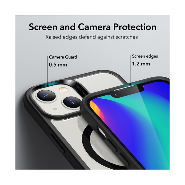 iPhone 14 HaloLock hoesje zwart doorzichtig – foto 2