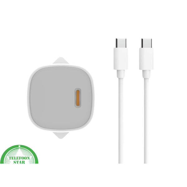 25W Snellader met USB-C naar USB-C Kabel &ndash; Compacte Oplader – foto 2