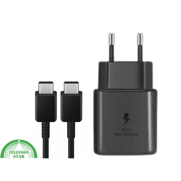 OpladerStar Fast Charger Travel Adapter 25W Inclusief USB C Kabel (100cm) Zwart – foto 4