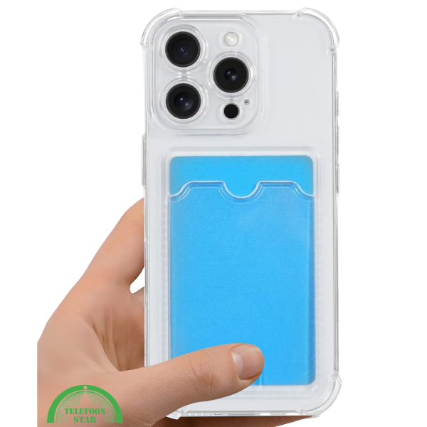 Hoesje voor iPhone 14 Pro Transparant met Kaartvak, Shockproof, Sterk &amp; Silicone – foto 5