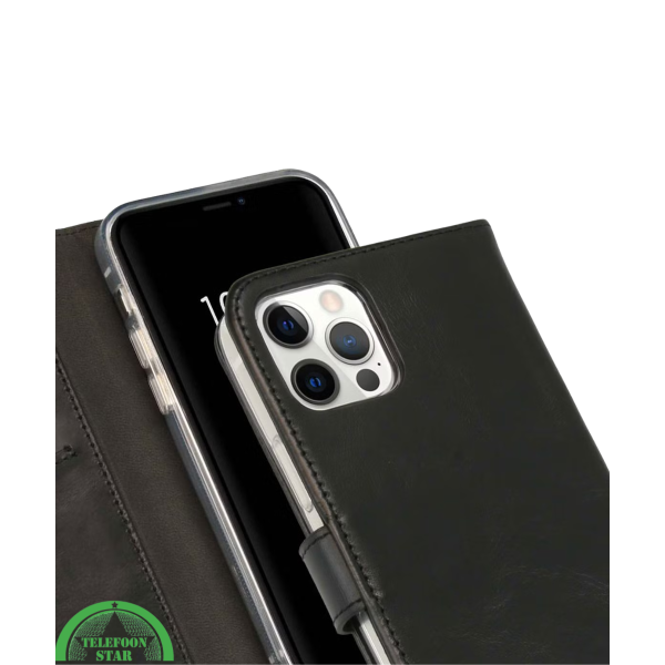 Bookcase Hoesje voor iPhone 12 Pro Zwart Luxe, Veilig &amp; Praktisch – foto 4