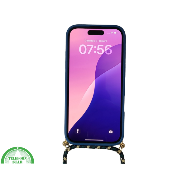iPhone 16 Hoesje met Koord Donkerblauw &ndash; Stijlvol &amp; Duurzaam – foto 3
