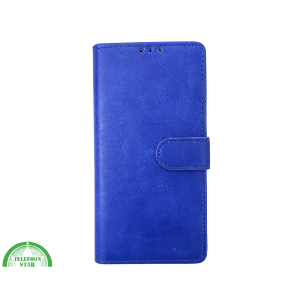 iPhone 16 Pro Max Bookcase Hoesje Blauw &ndash; Leren Look met Magnetische Sluiting – foto 2