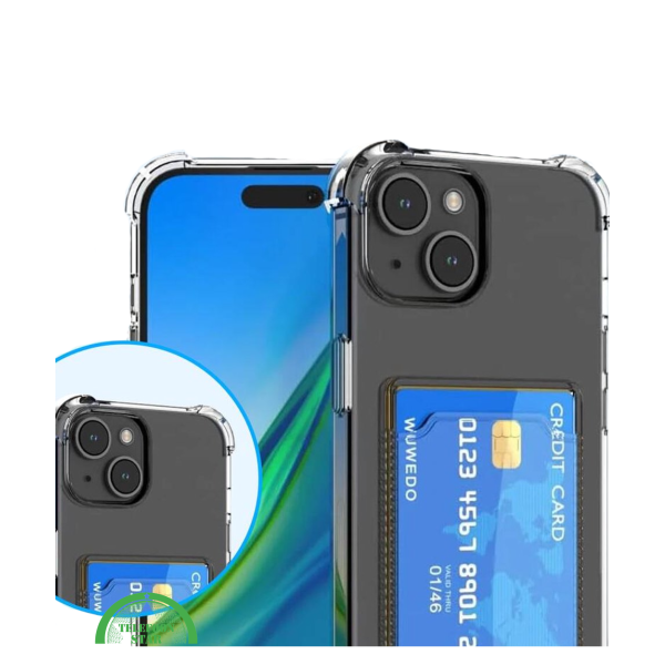 Transparant Shockproof Hoesje voor iPhone 14 met Kaarthouder Praktisch – foto 4