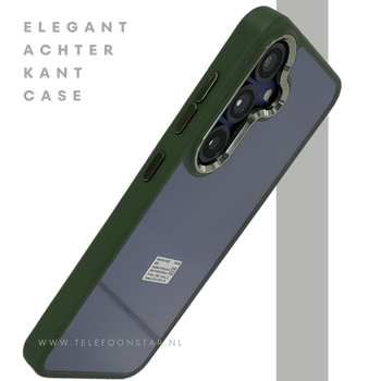 Samsung Galaxy A36 Zwart-Groen Hoesje &ndash; Schokbestendige Backcover