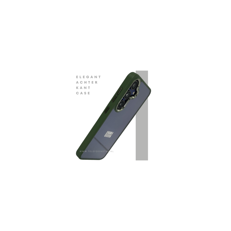 Samsung Galaxy A36 Zwart-Groen Hoesje &ndash; Schokbestendige Backcover