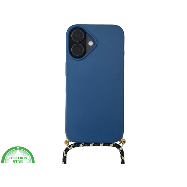 iPhone 16 Hoesje met Koord Donkerblauw &ndash; Stijlvol &amp; Duurzaam – foto 2