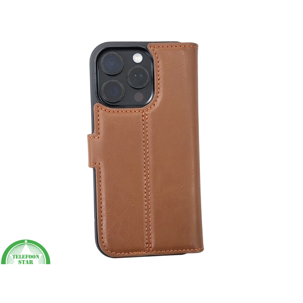 iPhone 16 Pro Max Insteekhoesje Bruin &ndash; Leren Look &amp; Stijlvolle Bescherming – foto 3