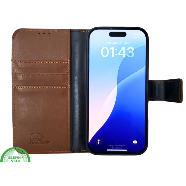 iPhone 16 Pro Max Insteekhoesje Bruin &ndash; Leren Look &amp; Stijlvolle Bescherming – foto 7