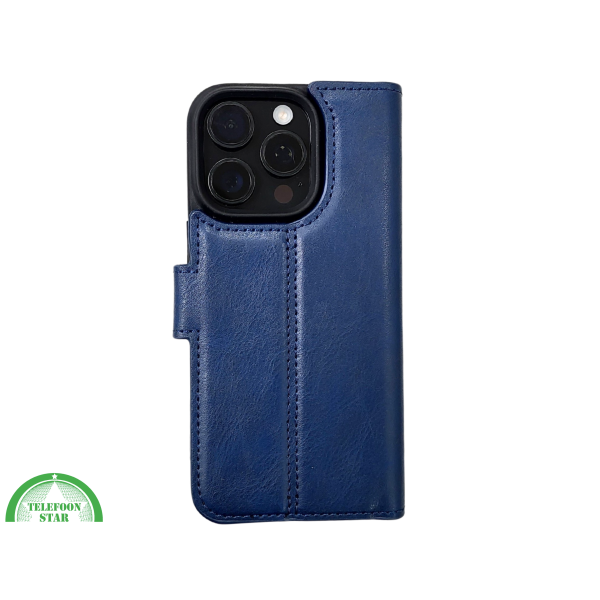 iPhone 16 Pro Insteekhoesje Lichtbruin &ndash; Stijlvolle Leren Look met Open Bovenkant – foto 2