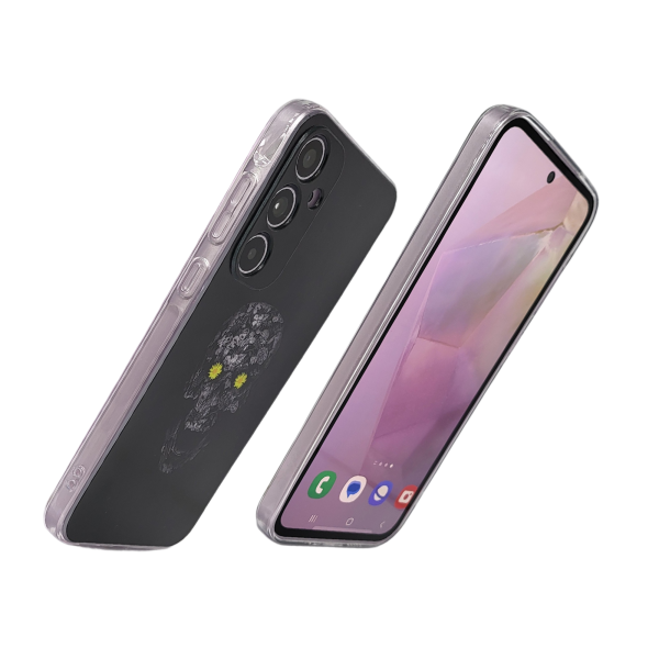 Samsung Galaxy A36 Hoesje Bloemen Skull &ndash; Schokbestendige Backcover – foto 6
