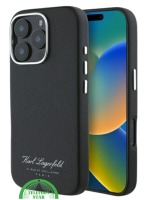 iPhone 16 Pro Leren Hoesje &ndash; Zwart | Luxe Bescherming met Tijdloos Design