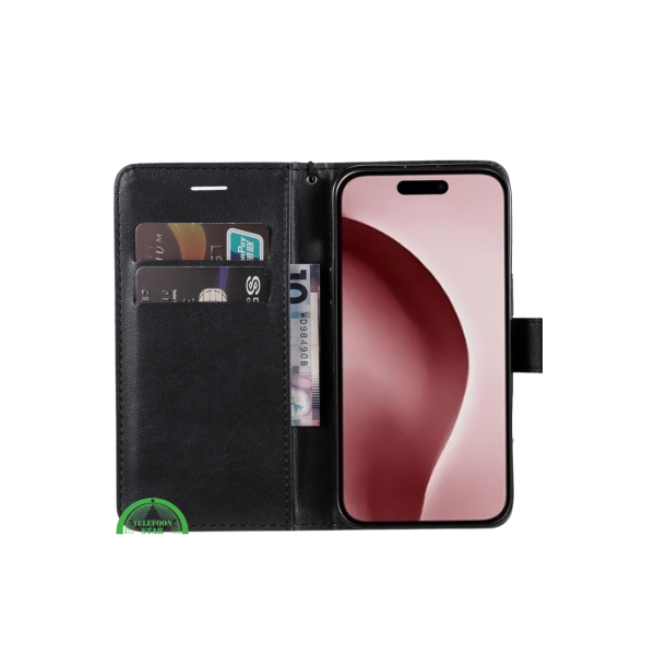 Bookcase Hoesje voor iPhone 16 Pro Max - Zwart Magnetische sluiting voor veilige bescherming | Telefoonstar – foto 2