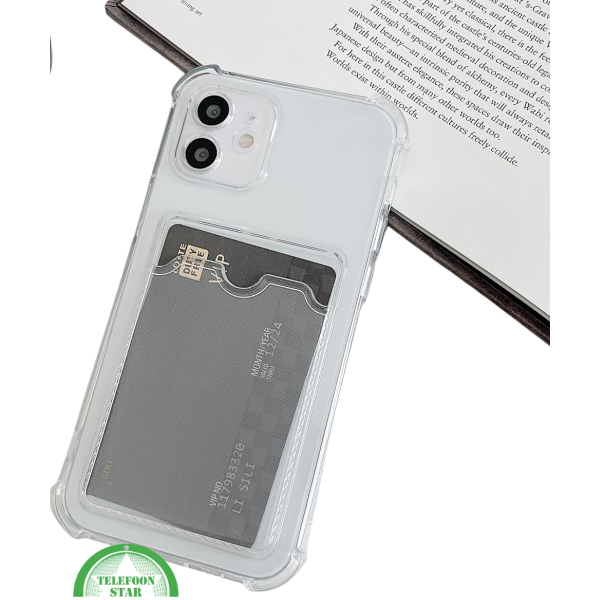 Transparant Hoesje voor iPhone 12 met Kaarthouder Handig, Slank &amp; Shockproof – foto 3