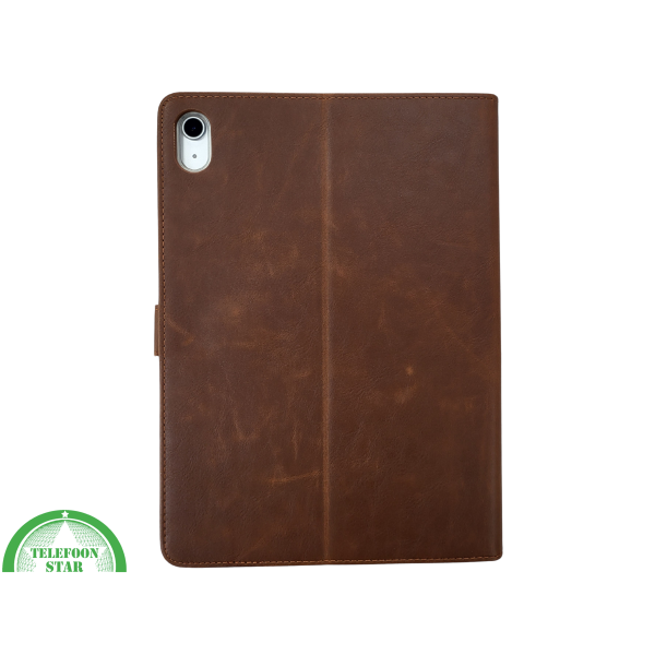 iPad 10 de Gen 2022 Hoes Luxe Bruine Bookcase 10.9 inch Schokbestendig – foto 4