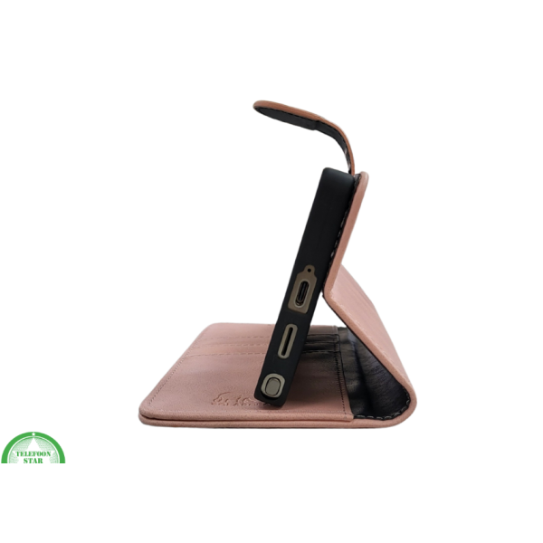 S25 Edge Lichtroze Boek Leer 100% – foto 3