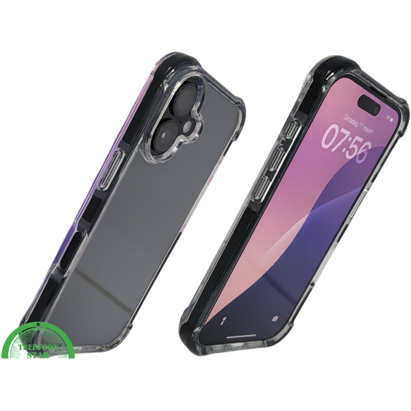 hoesje doorzichtig zwarte randen silicone draadloos oplaad voor iPhone 17 – foto 2